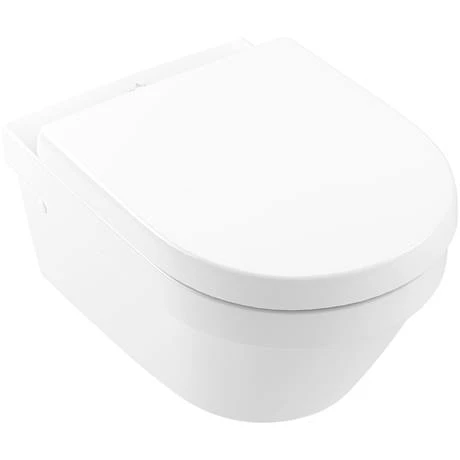 Villeroy and Boch Architectura DirectFlush Rimless Wall Hung Toilet + Soft Close Seat - 4694HR01 - Image 2