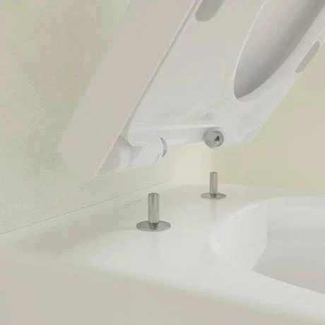Villeroy and Boch Avento DirectFlush Rimless Wall Hung Toilet w/ Soft Close Seat - 5656HR01 - Image 3