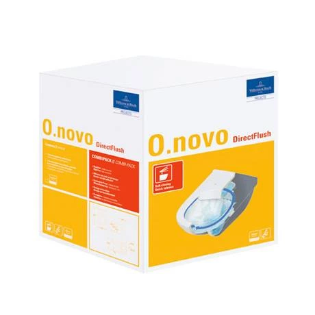 Villeroy and Boch O.novo DirectFlush Rimless Wall Hung Toilet w/ Soft Close Seat - 5660HR01 - Image 6