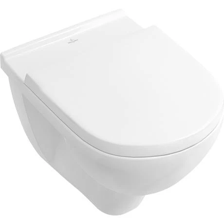 Villeroy and Boch O.novo DirectFlush Rimless Wall Hung Toilet w/ Soft Close Seat - 5660HR01 - Image 5