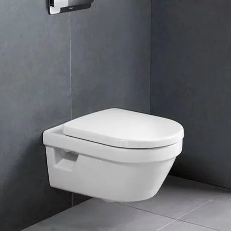 Villeroy and Boch Architectura DirectFlush Rimless Wall Hung Toilet + Soft Close Seat - 5684HR01 - Image 4