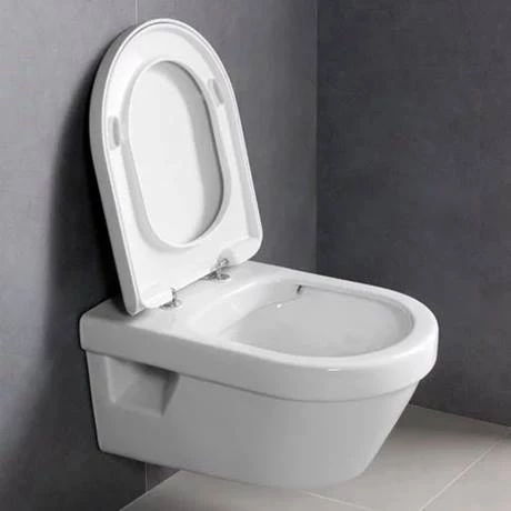 Villeroy and Boch Architectura DirectFlush Rimless Wall Hung Toilet + Soft Close Seat - 5684HR01 - Image 3
