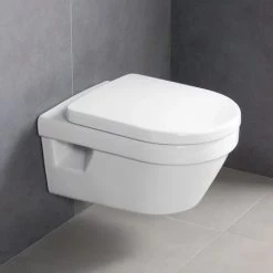 Villeroy and Boch Architectura DirectFlush Rimless Wall Hung Toilet + Soft Close Seat - 5684HR01