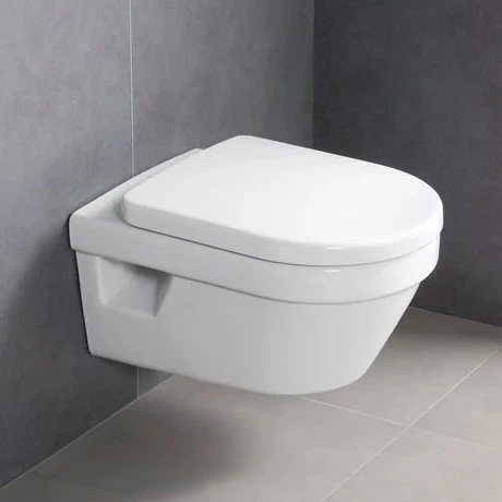Villeroy and Boch Architectura DirectFlush Rimless Wall Hung Toilet + Soft Close Seat - 5684HR01