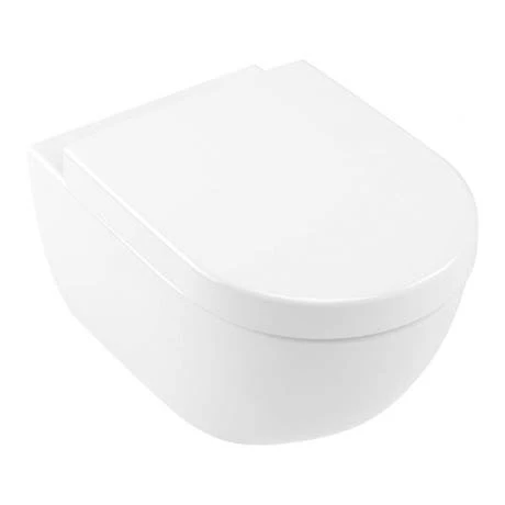 Villeroy and Boch Subway 2.0 DirectFlush Rimless Wall Hung Toilet + Soft Close Seat - 5814HR01 - Image 2