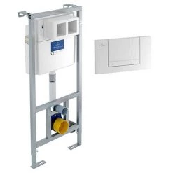 Villeroy and Boch Viconnect Pro 1120mm Toilet Frame + Chrome Flush Plate - 92214461