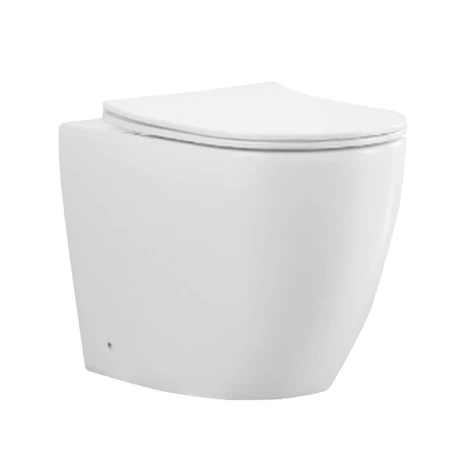 BagnoDesign Envoy Rimless Back to Wall Toilet with Seat - Image 2