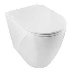BagnoDesign Envoy Rimless Back to Wall Toilet with Seat