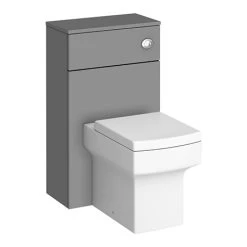 Arezzo 500 Matt Grey WC Unit with Cistern + Square Pan