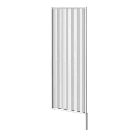 Arezzo Fluted Glass Chrome Framed Urinal Partition - Image 3