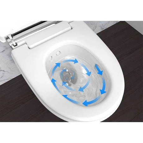 Geberit AquaClean Gloss Chrome Mera Classic Rimless Wall Hung Shower WC - Image 2