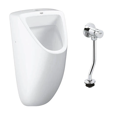 Grohe Bau Ceramic Urinal + Manual Flush Valve