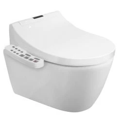 Loxley Wall Hung Smart Toilet with Bidet Wash Function, Heated Seat + Dryer