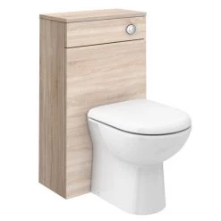 Brooklyn Natural Oak WC Unit + Cistern (500mm Wide)