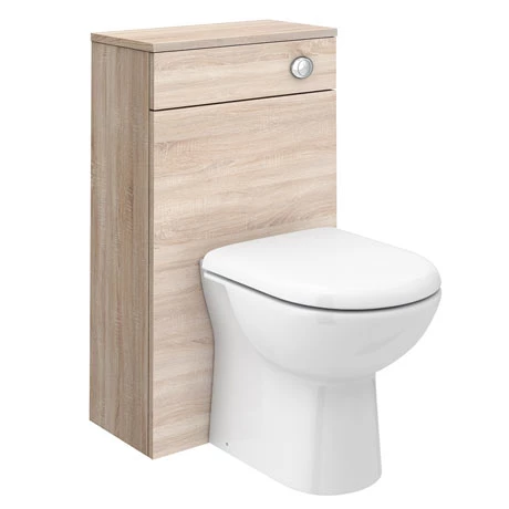 Brooklyn Natural Oak WC Unit + Cistern (500mm Wide)
