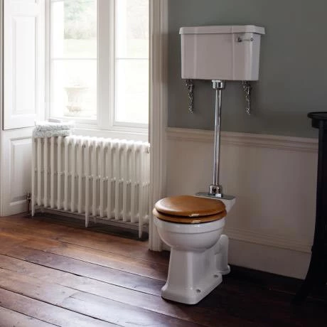 Burlington Medium Level Toilet - White Ceramic - Image 2
