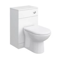 Cove 500mm BTW Toilet Unit inc. Cistern + Soft Close Seat (Depth 300mm)