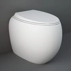 RAK Cloud Rimless Back To Wall Pan + Soft Close Seat - Matt White