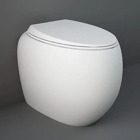 RAK Cloud Rimless Back To Wall Pan + Soft Close Seat - Matt White