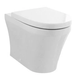 Hudson Reed Luna Round Back To Wall Pan with Top-Fixing Soft Close Seat - CPA008