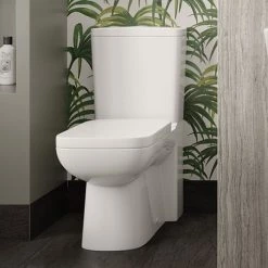 Hudson Reed Arlo Flush to Wall Toilet + Soft Close Seat