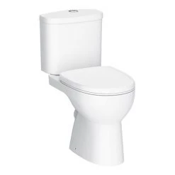 Cove Rimless Close Coupled Toilet + Soft Close Seat