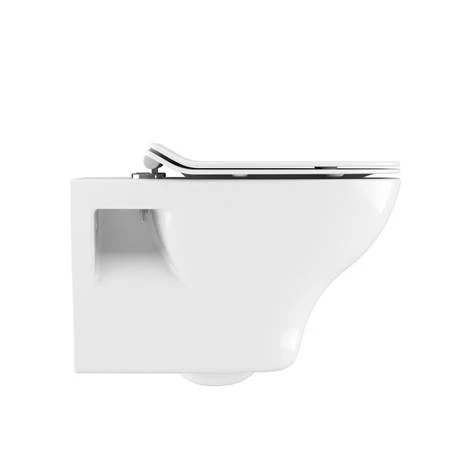 Crosswater MPRO Brushed Brass / Kai Toilet + Concealed WC Cistern with Wall Hung Frame - Image 2