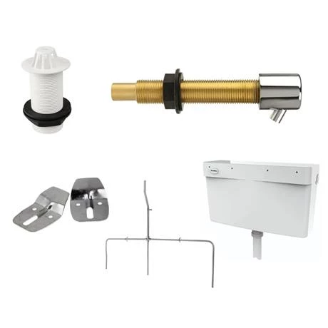 Cove Concealed Urinal Pack with 3 x 500mm Urinal Bowls + Plastic Cistern - Image 3