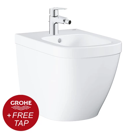 Grohe Euro Floor Standing Bidet Package (Tap + Waste Included)