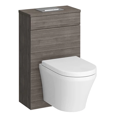 Brooklyn Grey Avola WC Unit incl. Cistern Frame, Flush Plate + Wall Hung Pan