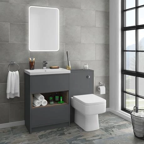 Haywood 500mm Gloss Grey WC Unit Only - Image 2