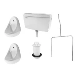 RAK Exposed Urinal Pack with 2 Jazira Urinal Bowls