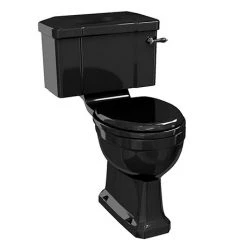 Burlington Jet Black Close Coupled WC with 520mm Lever Cistern