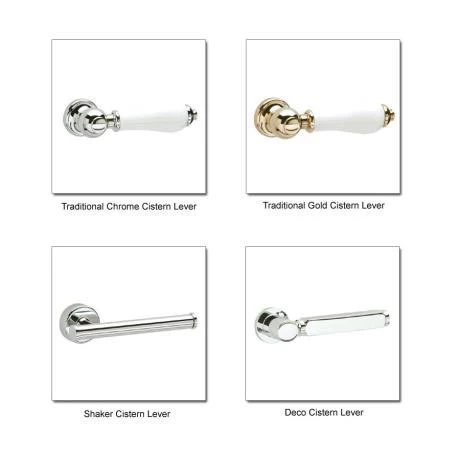 Heritage - New Victoria Low-level WC & Gold Flush Pack - Various Lever Options - Image 2