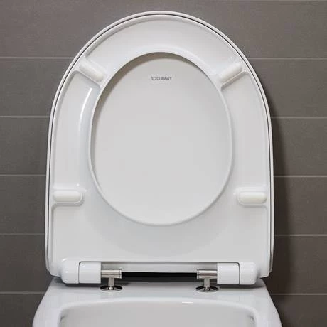 Duravit No.1 WonderGliss Compact Rimless Wall Hung Toilet + Soft-Close Seat - Image 6