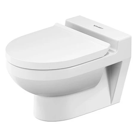 Duravit No.1 WonderGliss Compact Rimless Wall Hung Toilet + Soft-Close Seat