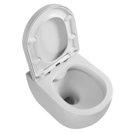 Nova Rimless Round Back To Wall Pan with Soft Close Seat - Image 2