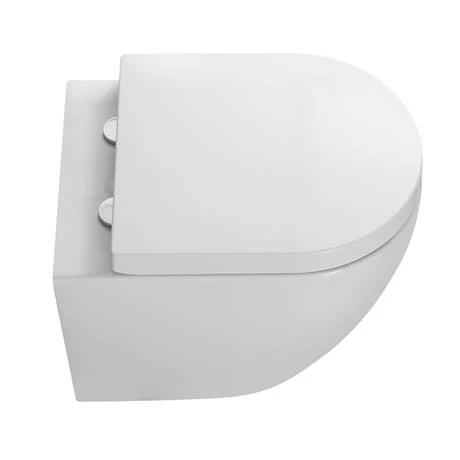 Nova Rimless Round Back To Wall Pan with Soft Close Seat - Image 3