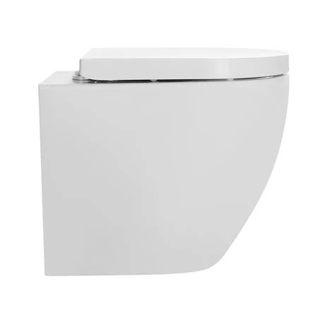 Nova Rimless Round Back To Wall Pan with Soft Close Seat - Image 4