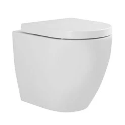 Nova Rimless Round Back To Wall Pan with Soft Close Seat