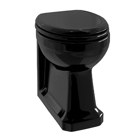 Burlington Jet Black Back To Wall Pan - P14-JET