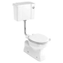 Burlington Concealed S Trap Bottom Outlet Low-Level WC with 440mm Push Button Cistern