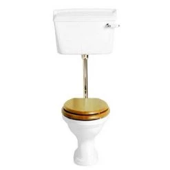 Heritage - Dorchester Low-level WC & Gold Flush Pack - Various Lever Options