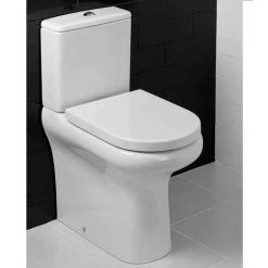 RAK Compact Deluxe Fully BTW Rimless WC with Soft Close Seat - COMRIM45PAK