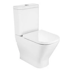 Roca The Gap Rimless Close Coupled Toilet + Compact Soft Close Seat