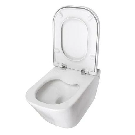 Roca The Gap Rimless Wall Hung Toilet + Compact Soft Close Seat - Image 4