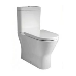 RAK Resort Maxi Rimless Close Coupled BTW Toilet + Quick Release Soft Close Urea Seat