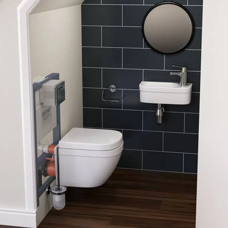 Grohe Solido 0.82m Frame / Euro Compact Rimless Complete WC 5 in 1 Pack + FREE TOILET ROLL HOLDER - Image 5