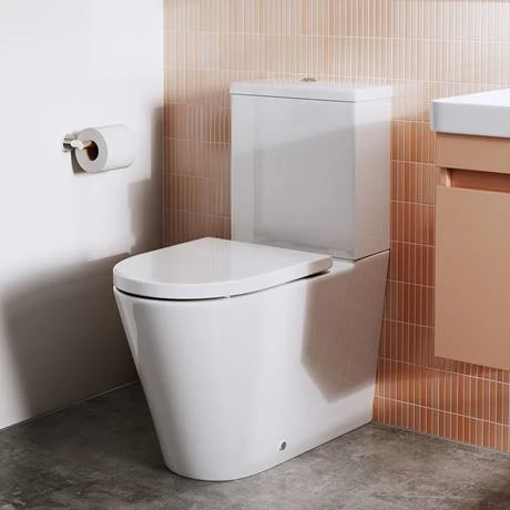 Britton Bathrooms Sphere Rimless Close Coupled Toilet + Soft Close Seat - Image 6
