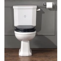 Silverdale Empire Art Deco Close Coupled Toilet - Excludes Seat
